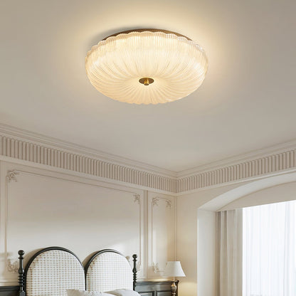 Ceiling Light | Ripple Glass Flush Mount