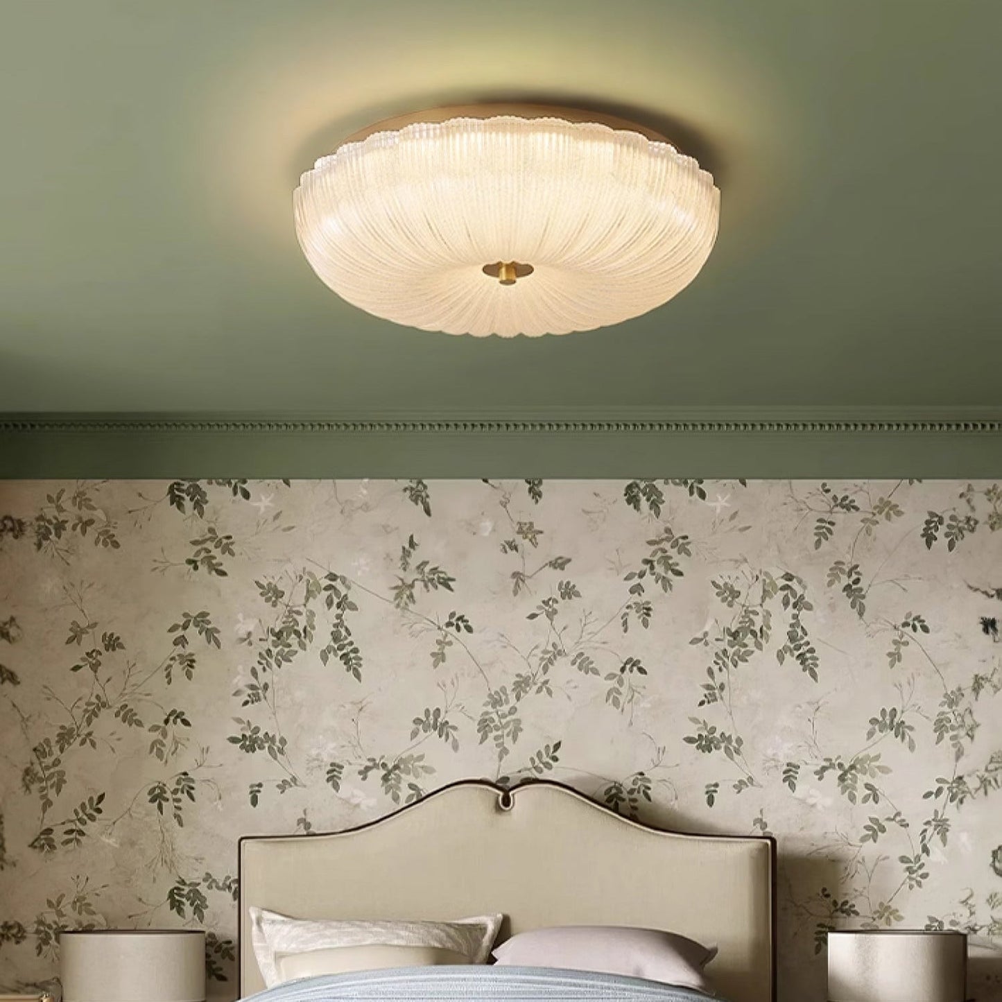 Ceiling Light | Ripple Glass Flush Mount