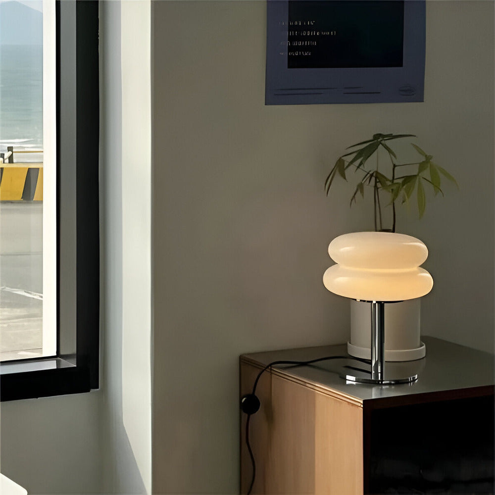 Table Light | Stacked Glass Disc Design