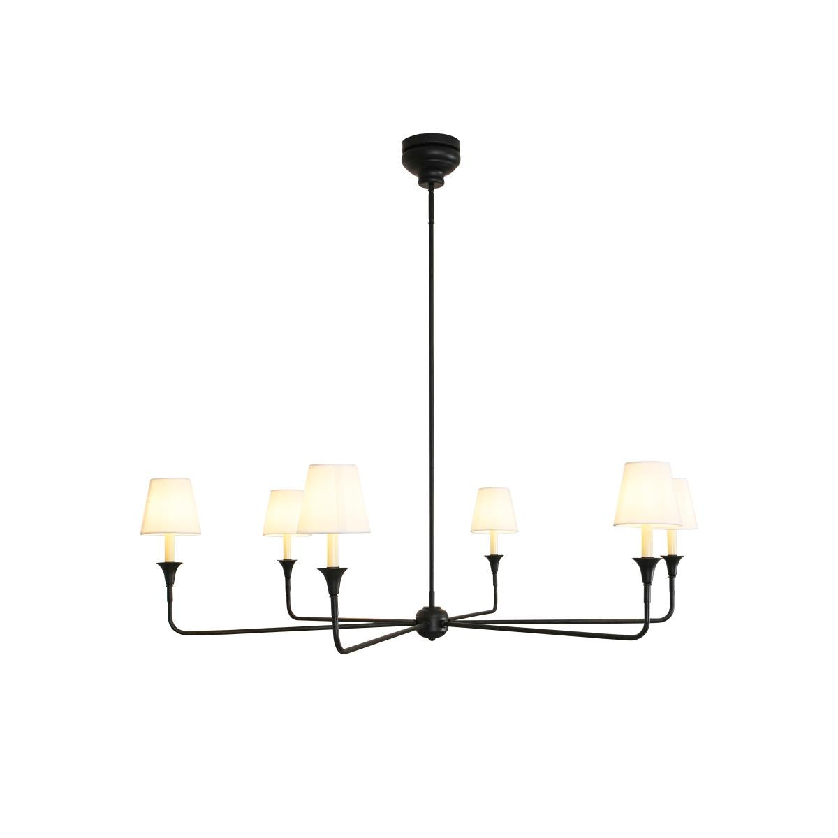 Pendant Light | Vintage Fabric Shade Chandelier