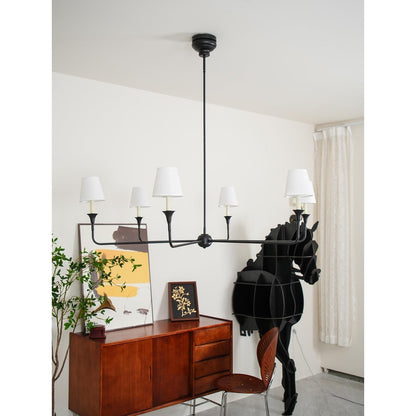 Pendant Light | Vintage Fabric Shade Chandelier