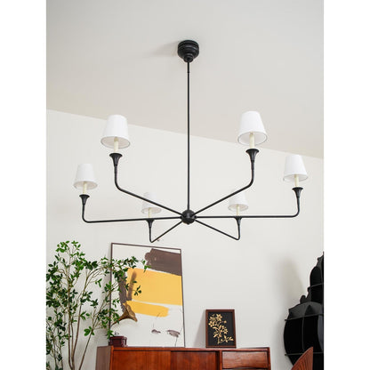 Pendant Light | Vintage Fabric Shade Chandelier