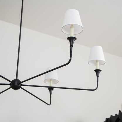 Pendant Light | Vintage Fabric Shade Chandelier