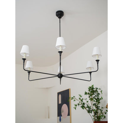 Pendant Light | Vintage Fabric Shade Chandelier