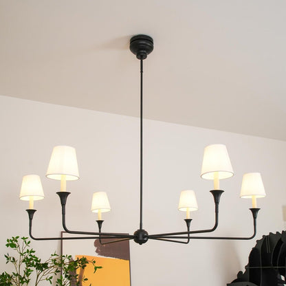 Pendant Light | Vintage Fabric Shade Chandelier