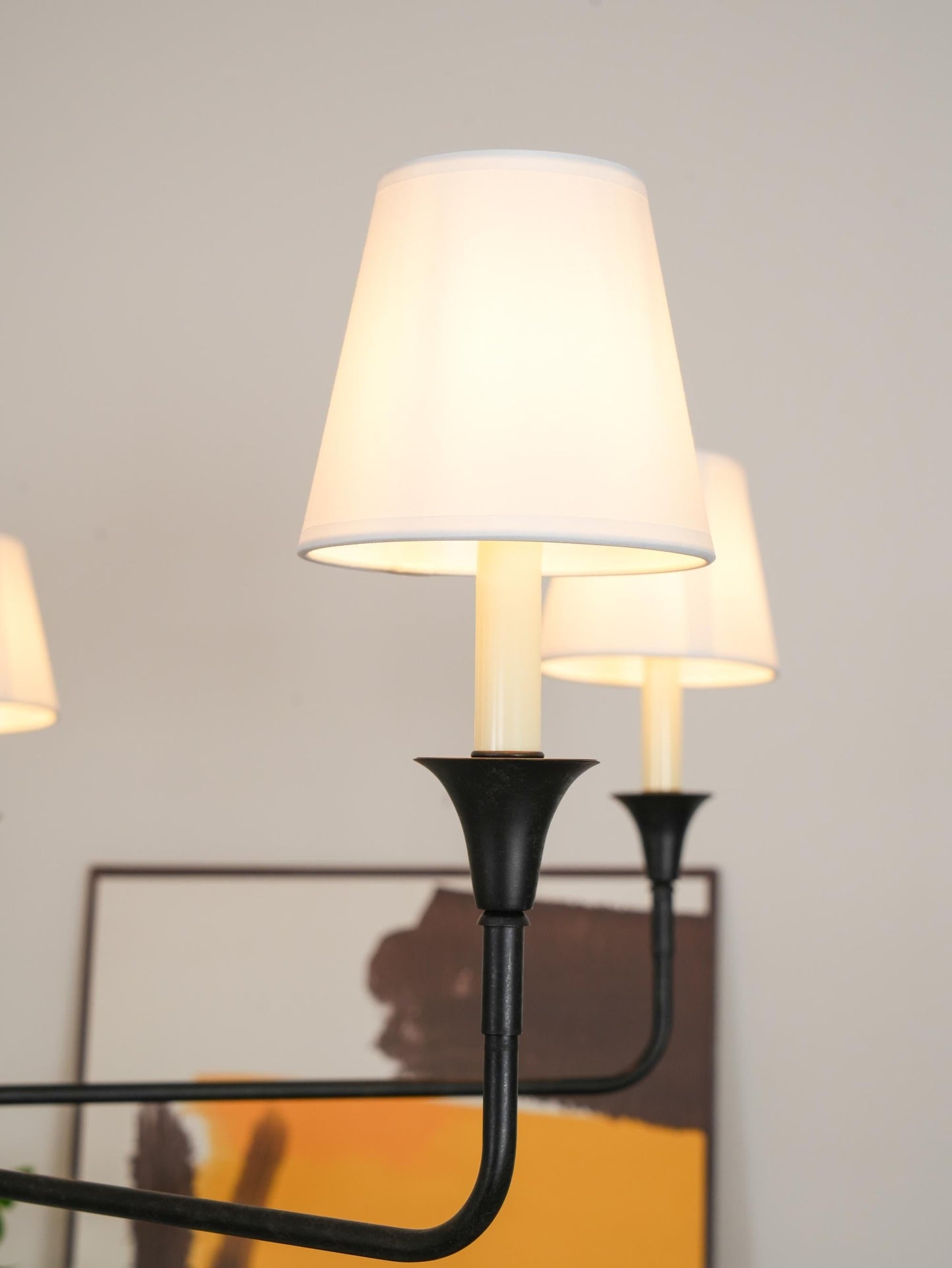 Pendant Light | Vintage Fabric Shade Chandelier