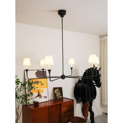 Pendant Light | Vintage Fabric Shade Chandelier
