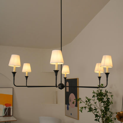 Pendant Light | Vintage Fabric Shade Chandelier
