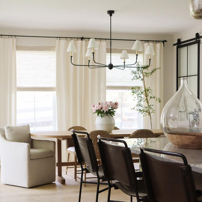Pendant Light | Vintage Fabric Shade Chandelier
