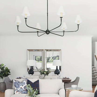Pendant Light | Vintage Fabric Shade Chandelier