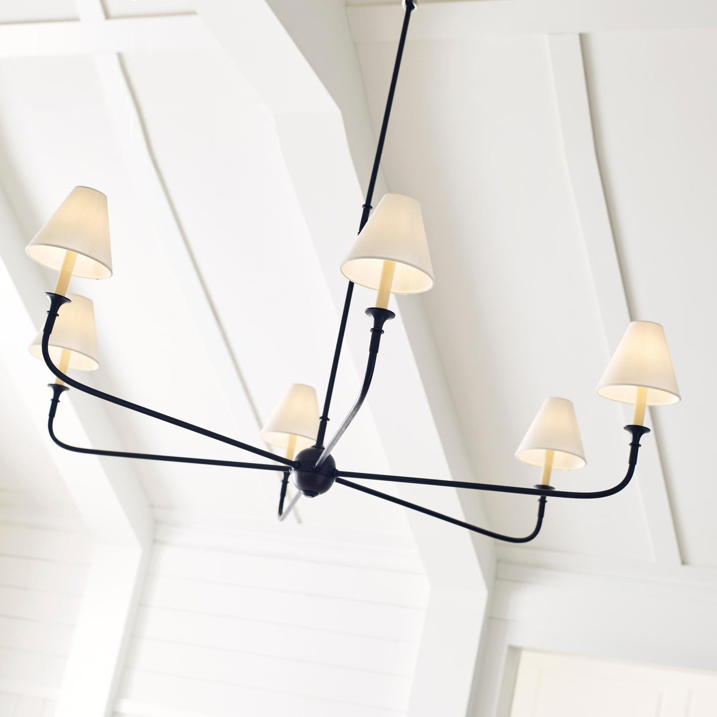 Pendant Light | Vintage Fabric Shade Chandelier