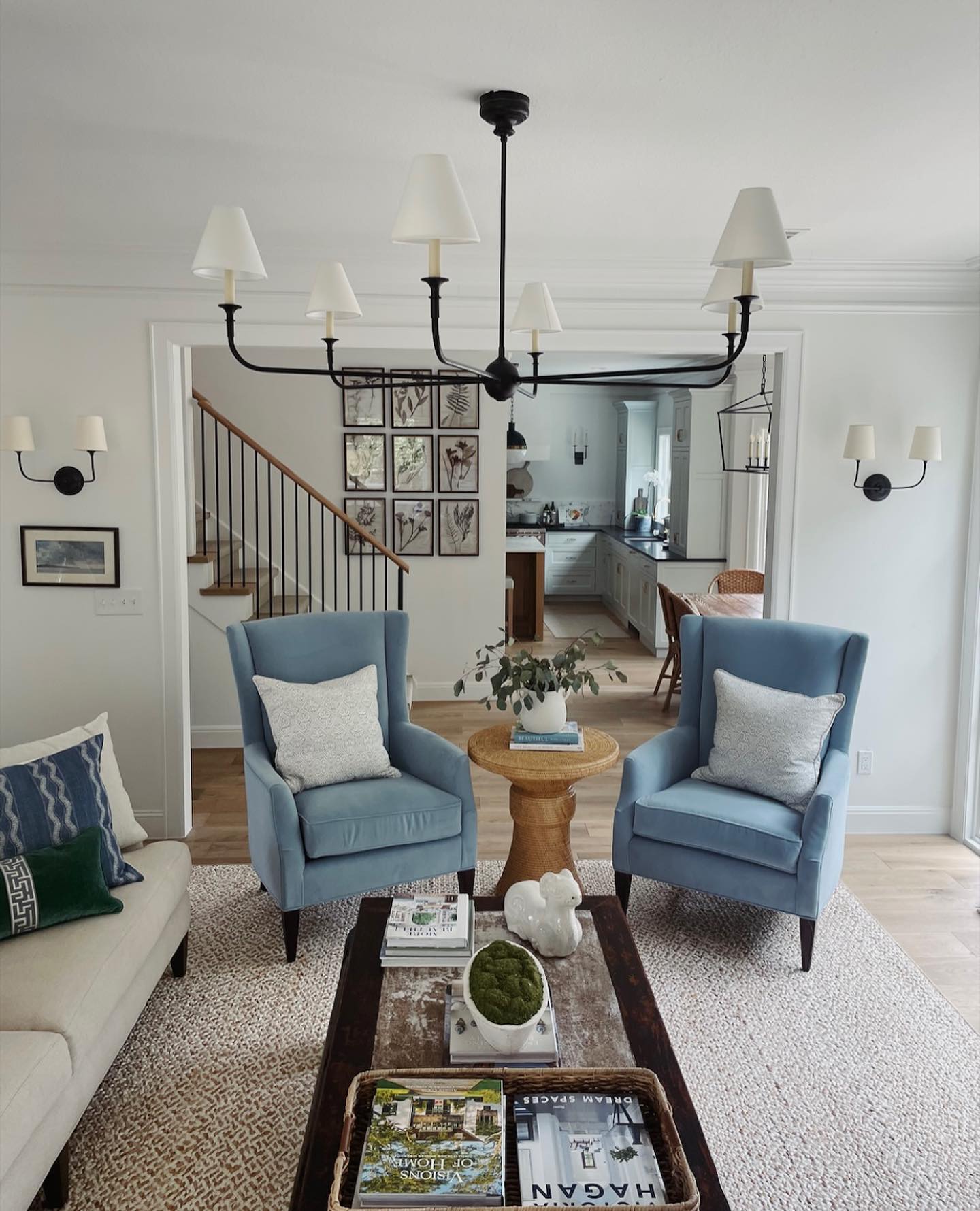 Pendant Light | Vintage Fabric Shade Chandelier