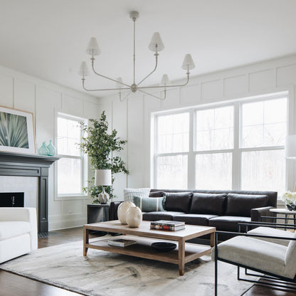Pendant Light | Vintage Fabric Shade Chandelier