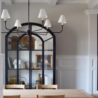 Pendant Light | Vintage Fabric Shade Chandelier