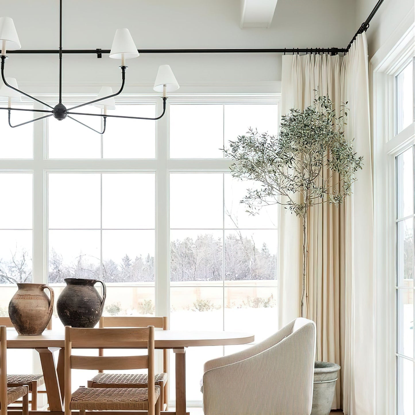 Pendant Light | Vintage Fabric Shade Chandelier