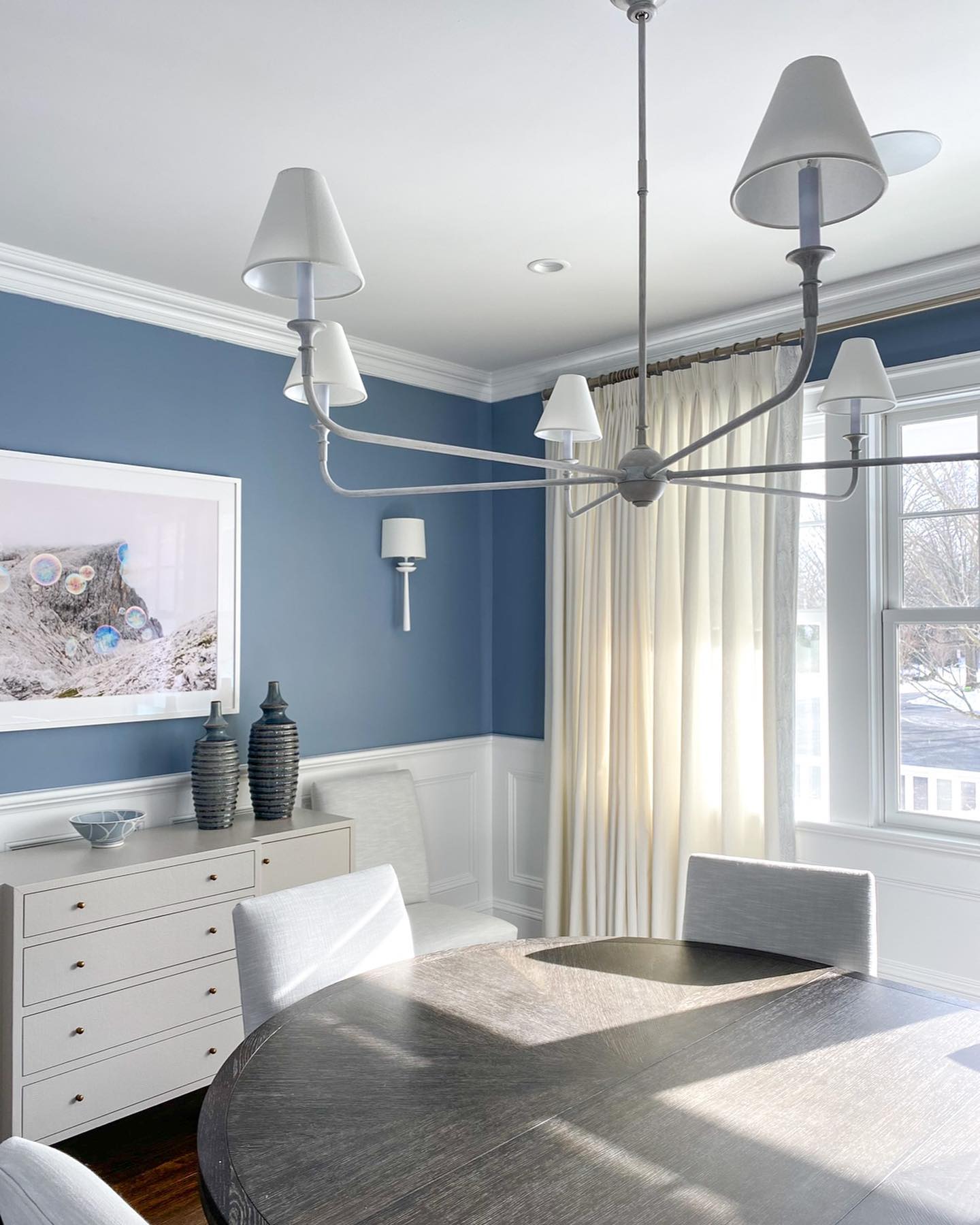 Pendant Light | Vintage Fabric Shade Chandelier