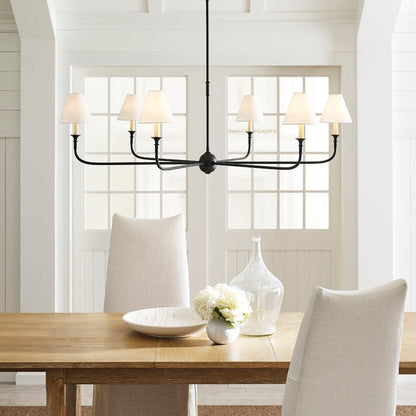 Pendant Light | Vintage Fabric Shade Chandelier