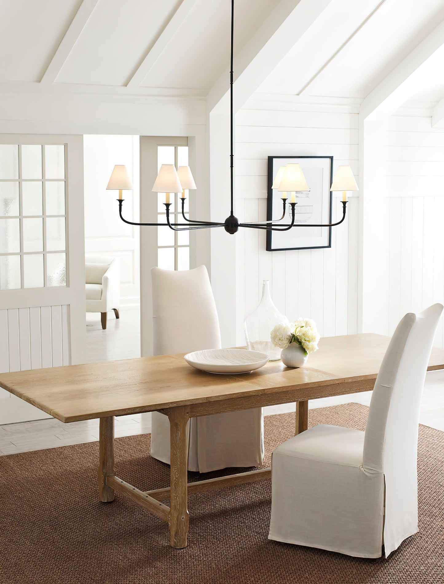 Pendant Light | Vintage Fabric Shade Chandelier