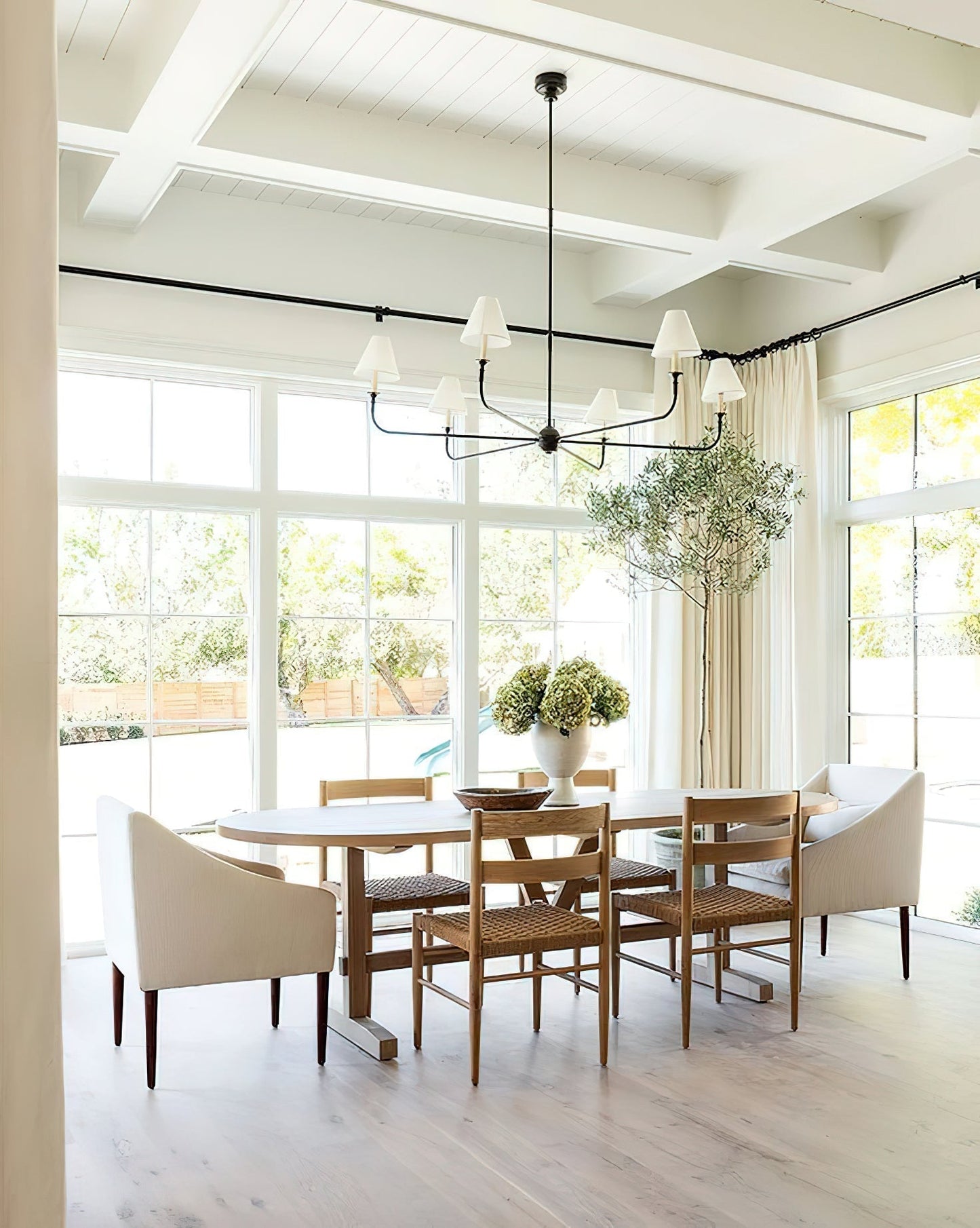 Pendant Light | Vintage Fabric Shade Chandelier
