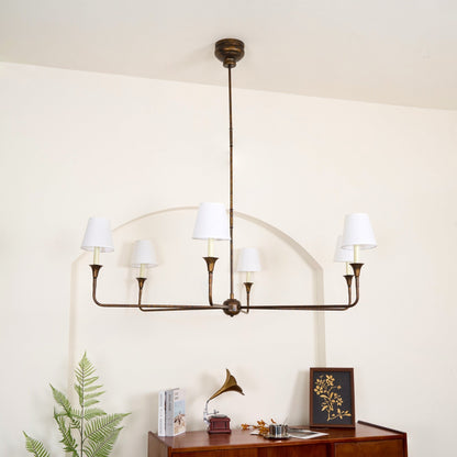 Pendant Light | Vintage Fabric Shade Chandelier