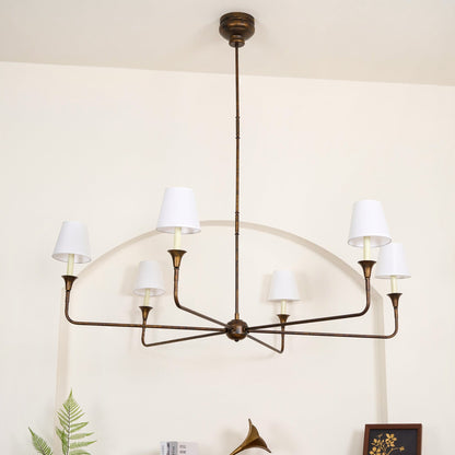 Pendant Light | Vintage Fabric Shade Chandelier