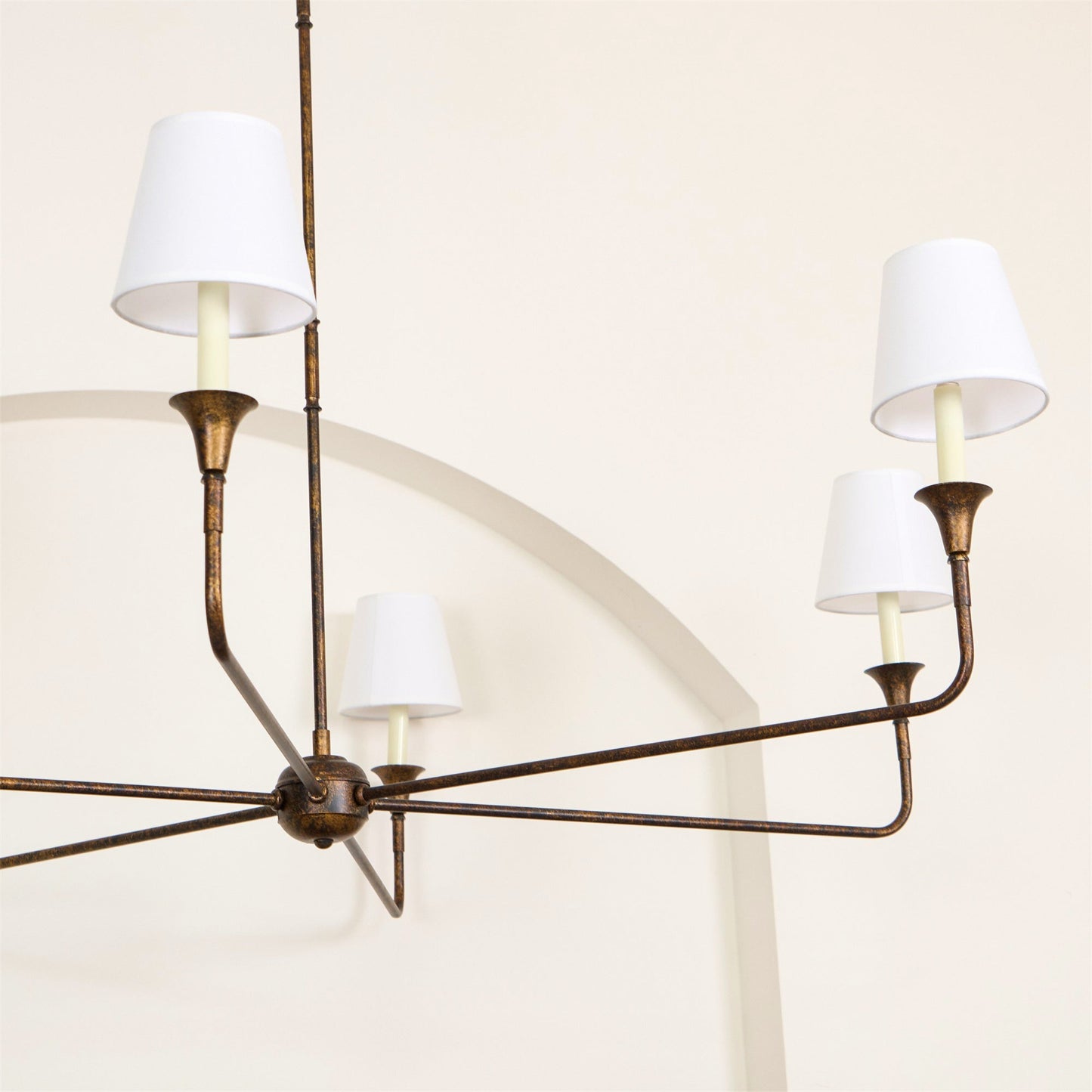 Pendant Light | Vintage Fabric Shade Chandelier