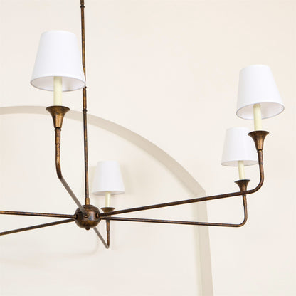 Pendant Light | Vintage Fabric Shade Chandelier