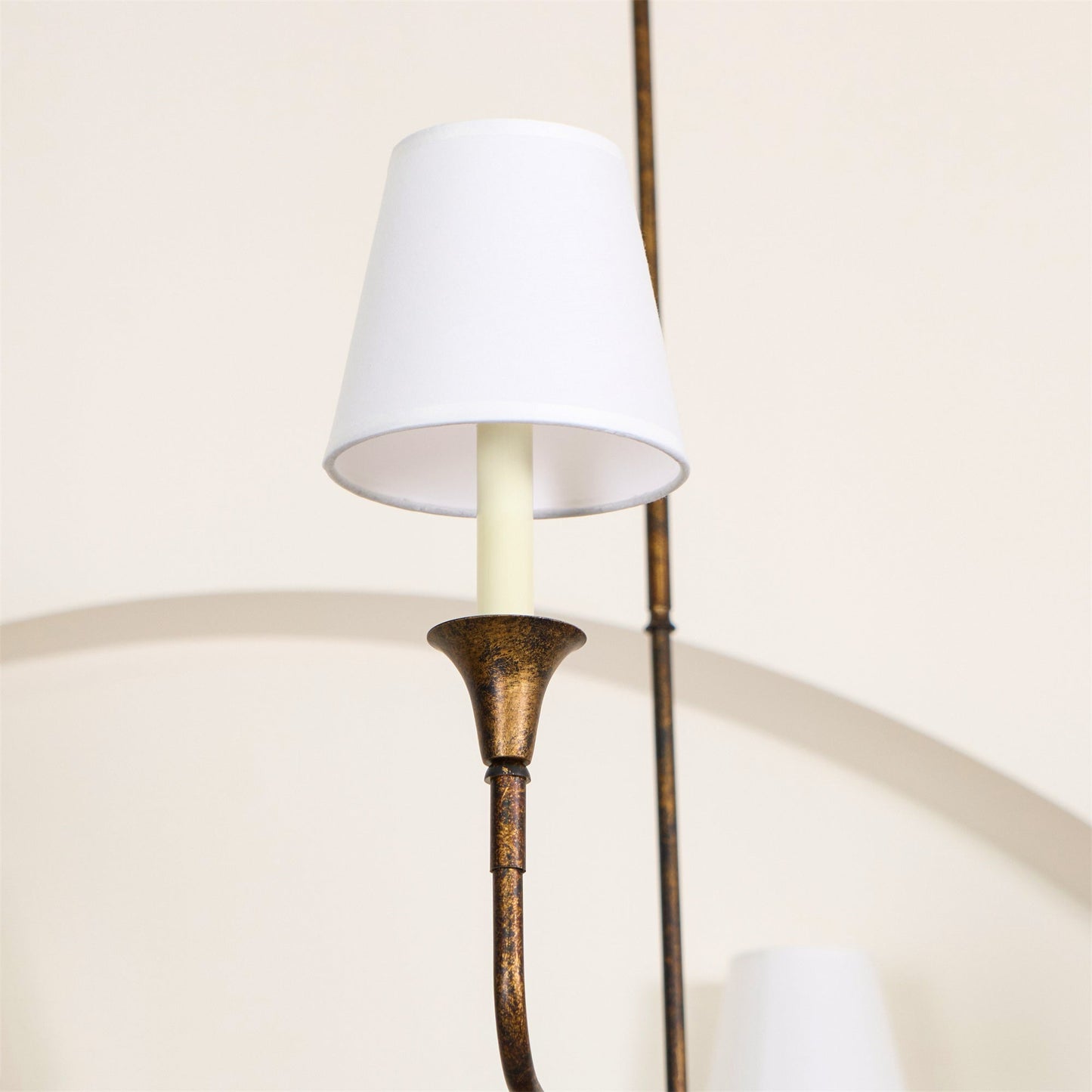 Pendant Light | Vintage Fabric Shade Chandelier