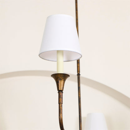 Pendant Light | Vintage Fabric Shade Chandelier
