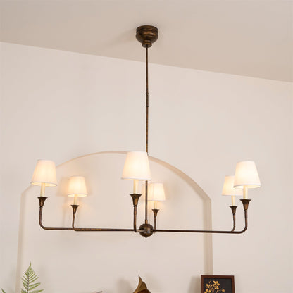 Pendant Light | Vintage Fabric Shade Chandelier