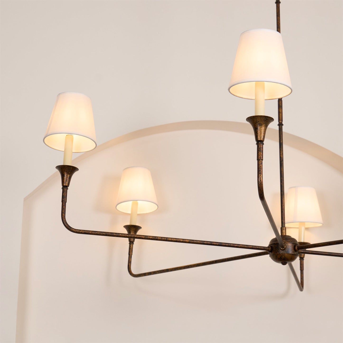Pendant Light | Vintage Fabric Shade Chandelier