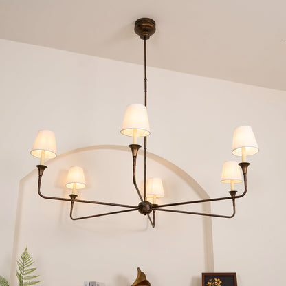 Pendant Light | Vintage Fabric Shade Chandelier