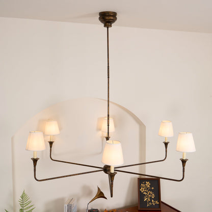 Pendant Light | Vintage Fabric Shade Chandelier
