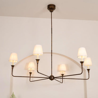 Pendant Light | Vintage Fabric Shade Chandelier