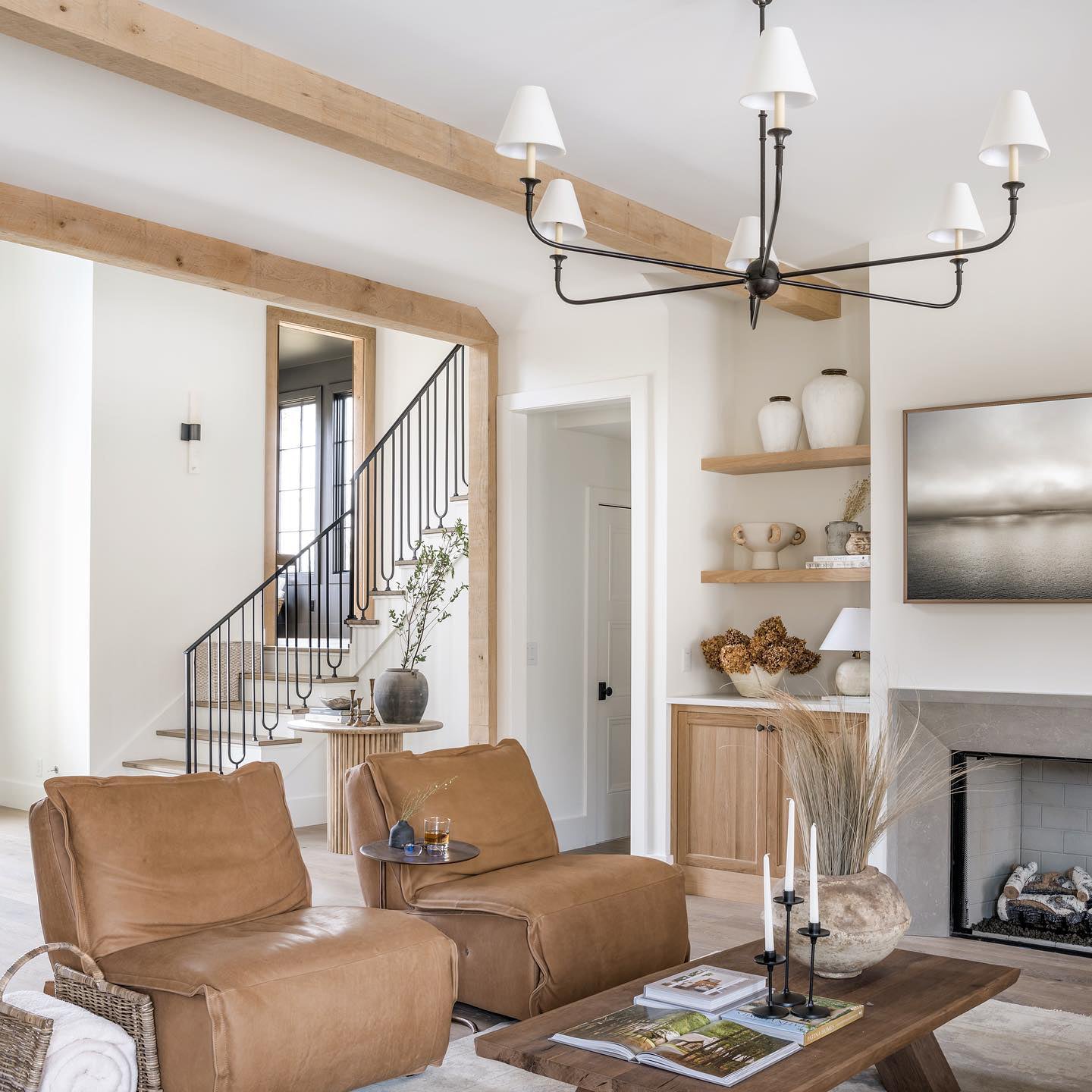 Pendant Light | Vintage Fabric Shade Chandelier