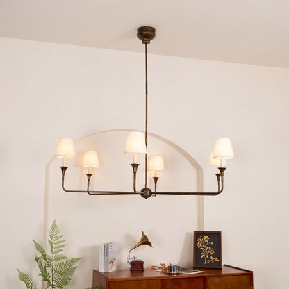 Pendant Light | Vintage Fabric Shade Chandelier