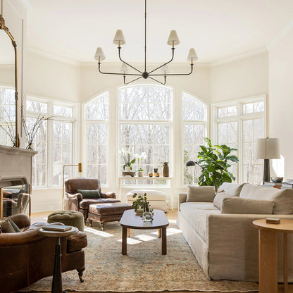 Pendant Light | Vintage Fabric Shade Chandelier