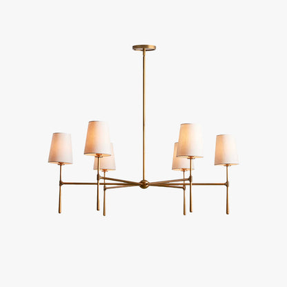 Pendant Light | Mid-Century Fabric Shade Chandelier