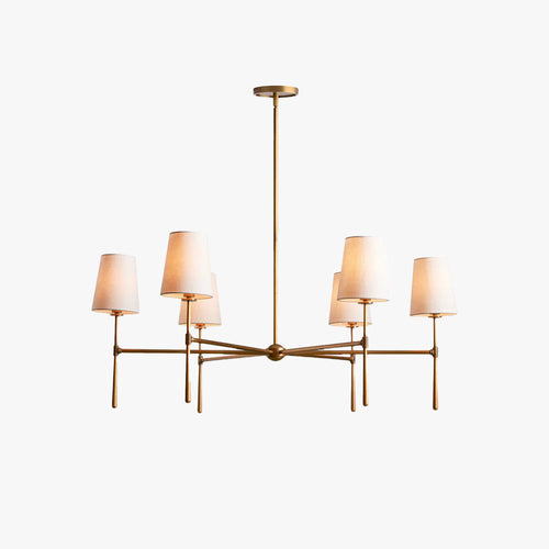 Pendant Light | Mid-Century Fabric Shade Chandelier