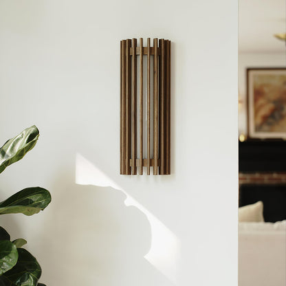Wall Light | Walnut Slat Wood Design