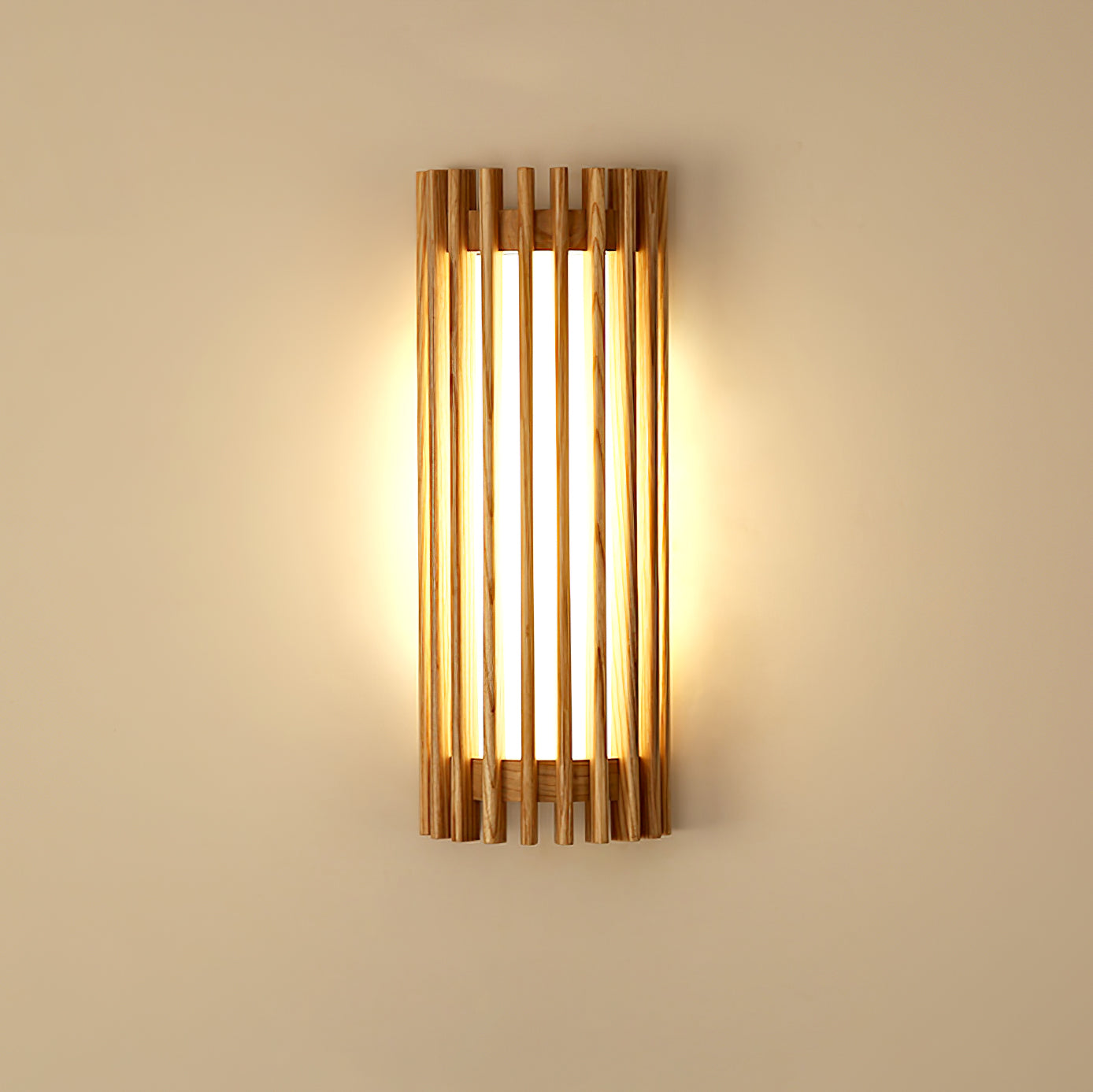 Wall Light | Walnut Slat Wood Design