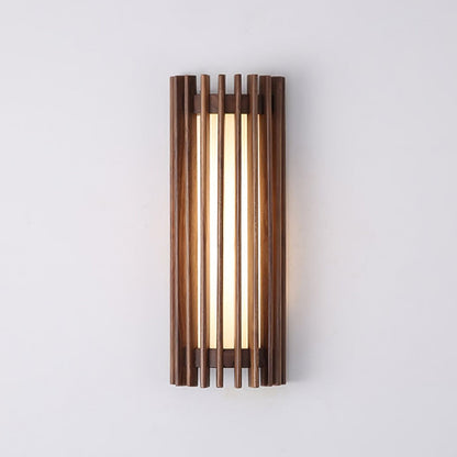 Wall Light | Walnut Slat Wood Design