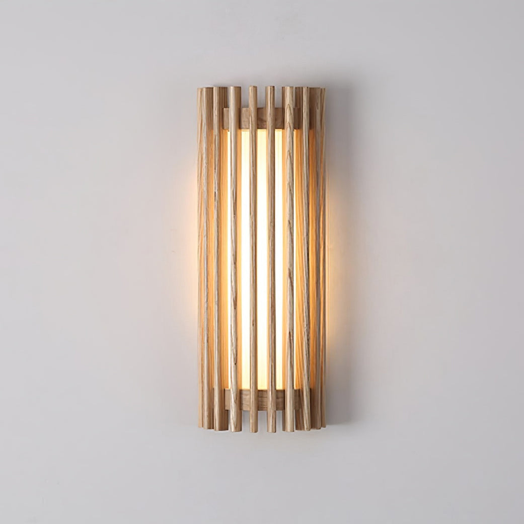 Wall Light | Walnut Slat Wood Design
