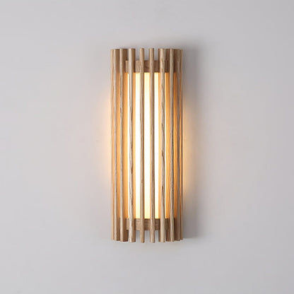 Wall Light | Walnut Slat Wood Design