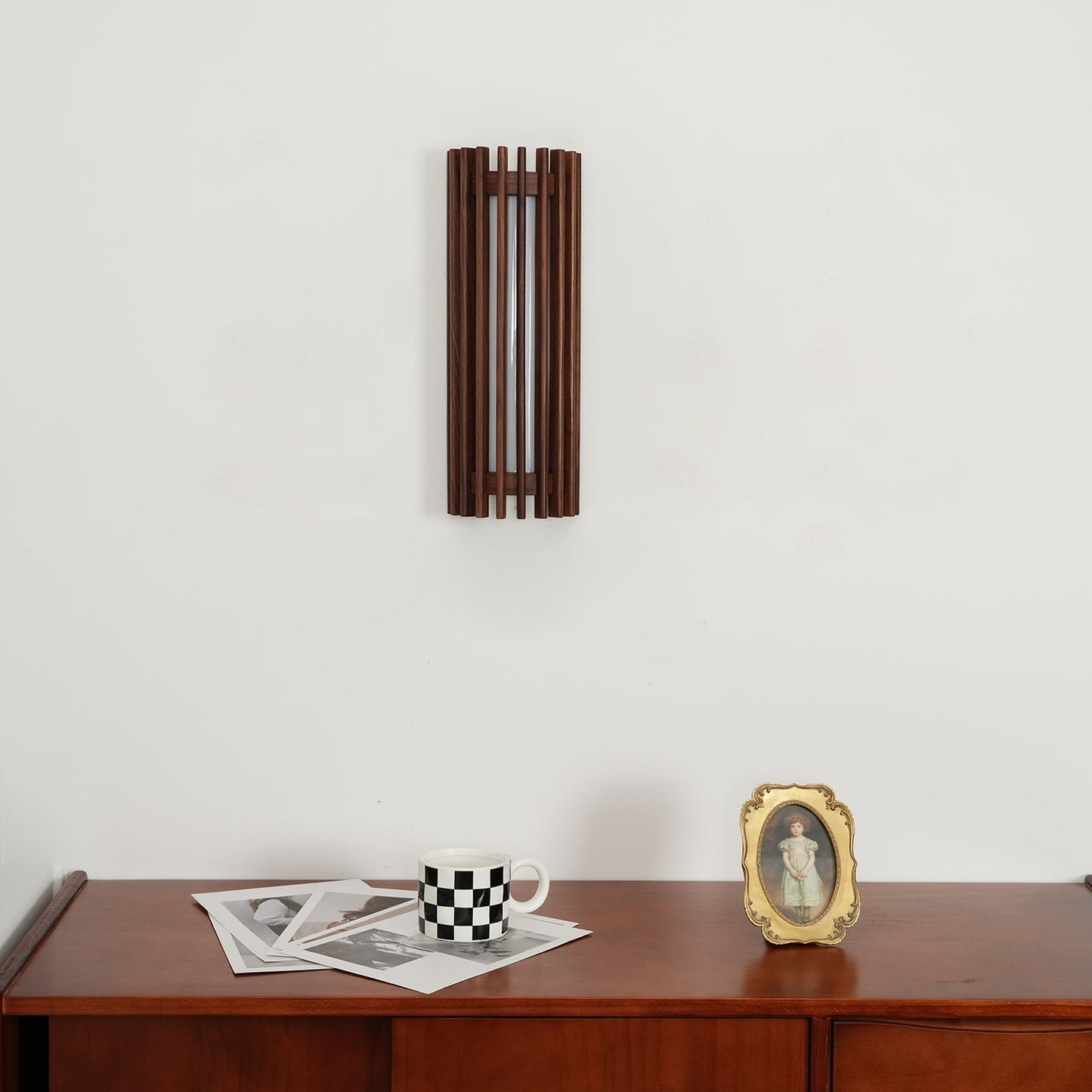 Wall Light | Walnut Slat Wood Design