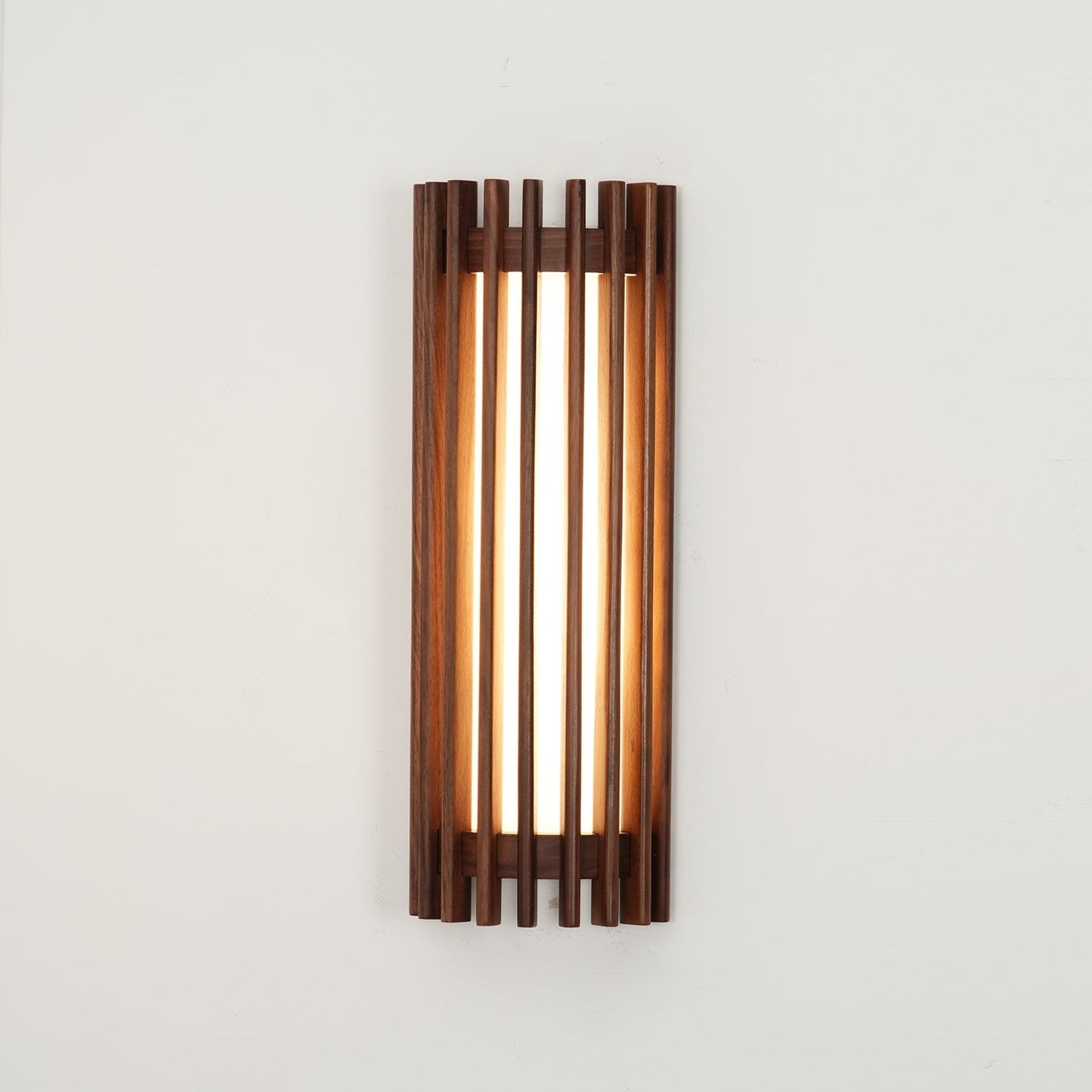 Wall Light | Walnut Slat Wood Design