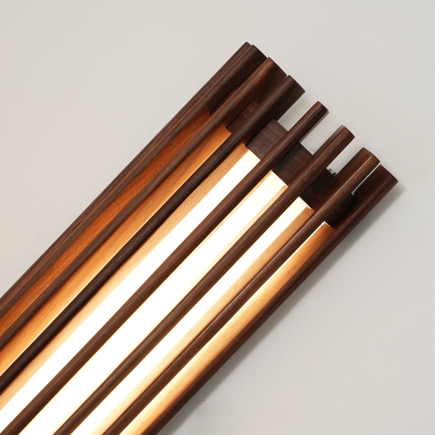 Wall Light | Walnut Slat Wood Design