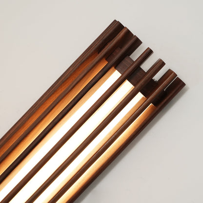 Wall Light | Walnut Slat Wood Design