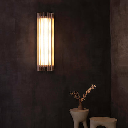 Wall Light | Walnut Slat Wood Design