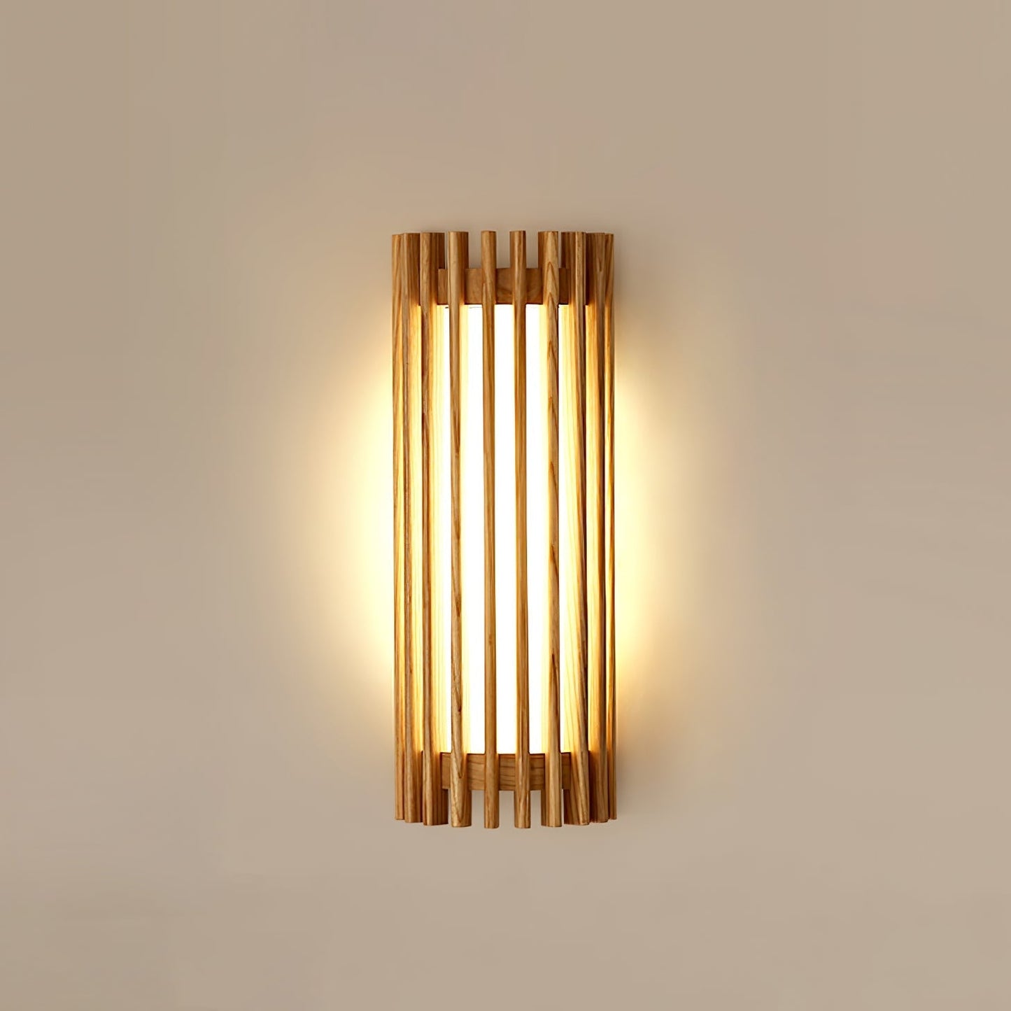 Wall Light | Walnut Slat Wood Design